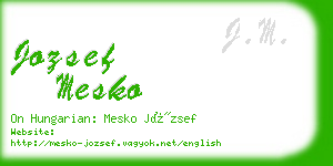 jozsef mesko business card